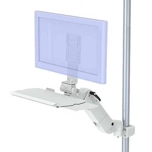 Tragarm flexion-port fuer PDMS einfach an Rundrohr von iTD Tragarm flexion-port fuer PDMS einfach an Rundrohr von iTD