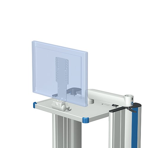 Medizinischer Tragarm flexion-port an medizinischem Geraetewagen von iTD