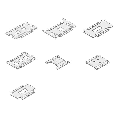 Medical mounting system modul-port with adapter plates from iTD