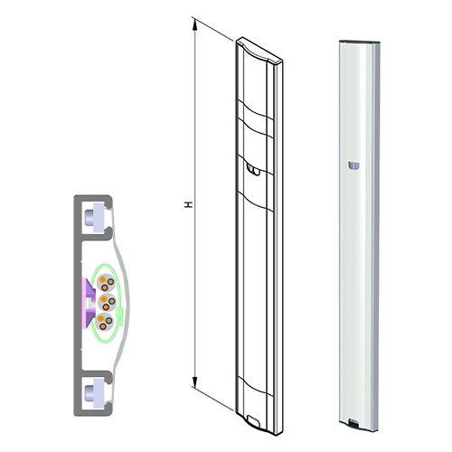 Flat profile for modul-port medical mounting system from iTD