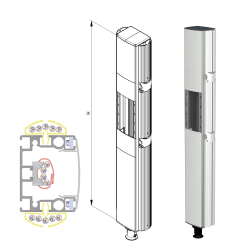 Profile for modul-port medical mounting system from iTD