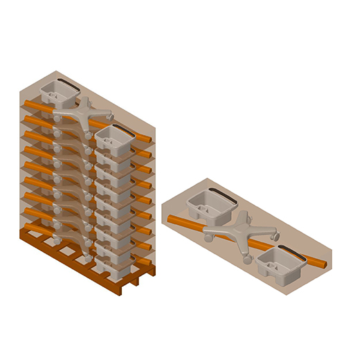 Rollstand effektives Verpackungskonzept von iTD