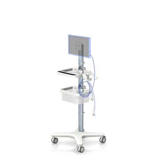 Medizinischer Rollstand elo-cart mit zwei Koerben von iTD