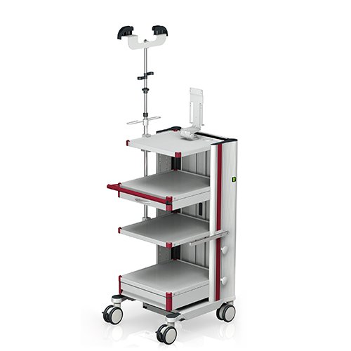 Medical cart classic-cart with endoscope holder and monitor mount from iTD