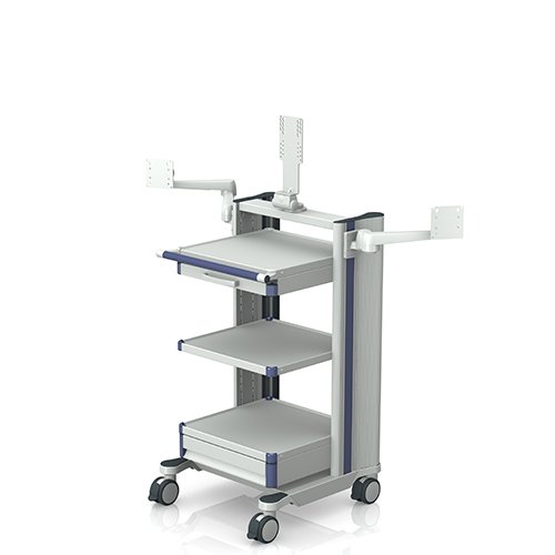 Medizinischer Geraetewagen classic-cart mit Infusionsstativ von iTD