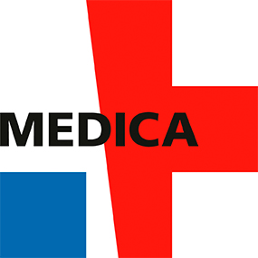 Medica Logo auf weißem Hintergrund